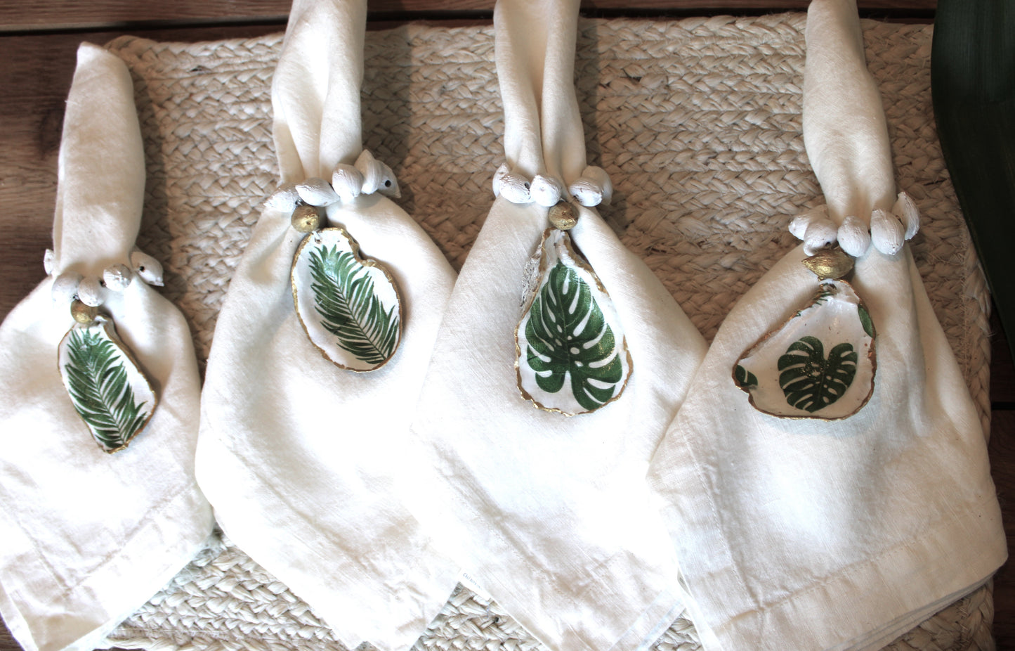 Oyster Shell Napkin Rings