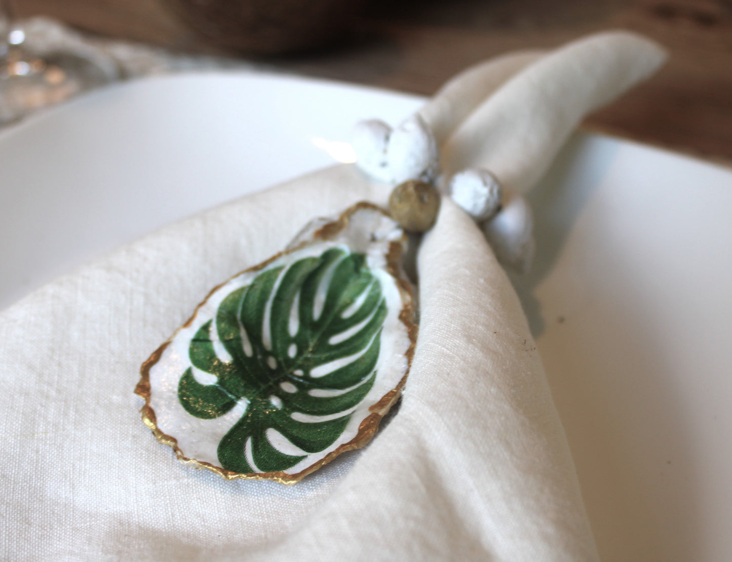 Oyster Shell Napkin Rings