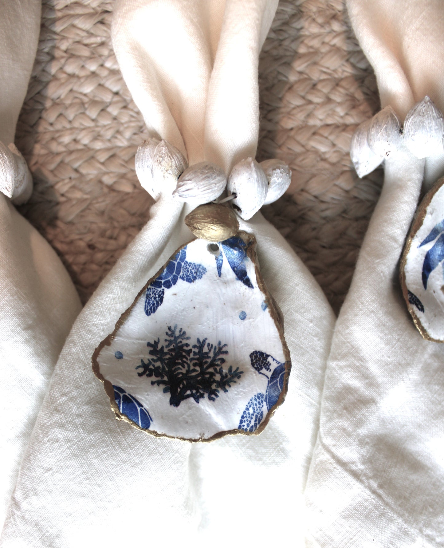 Oyster Shell Napkin Rings