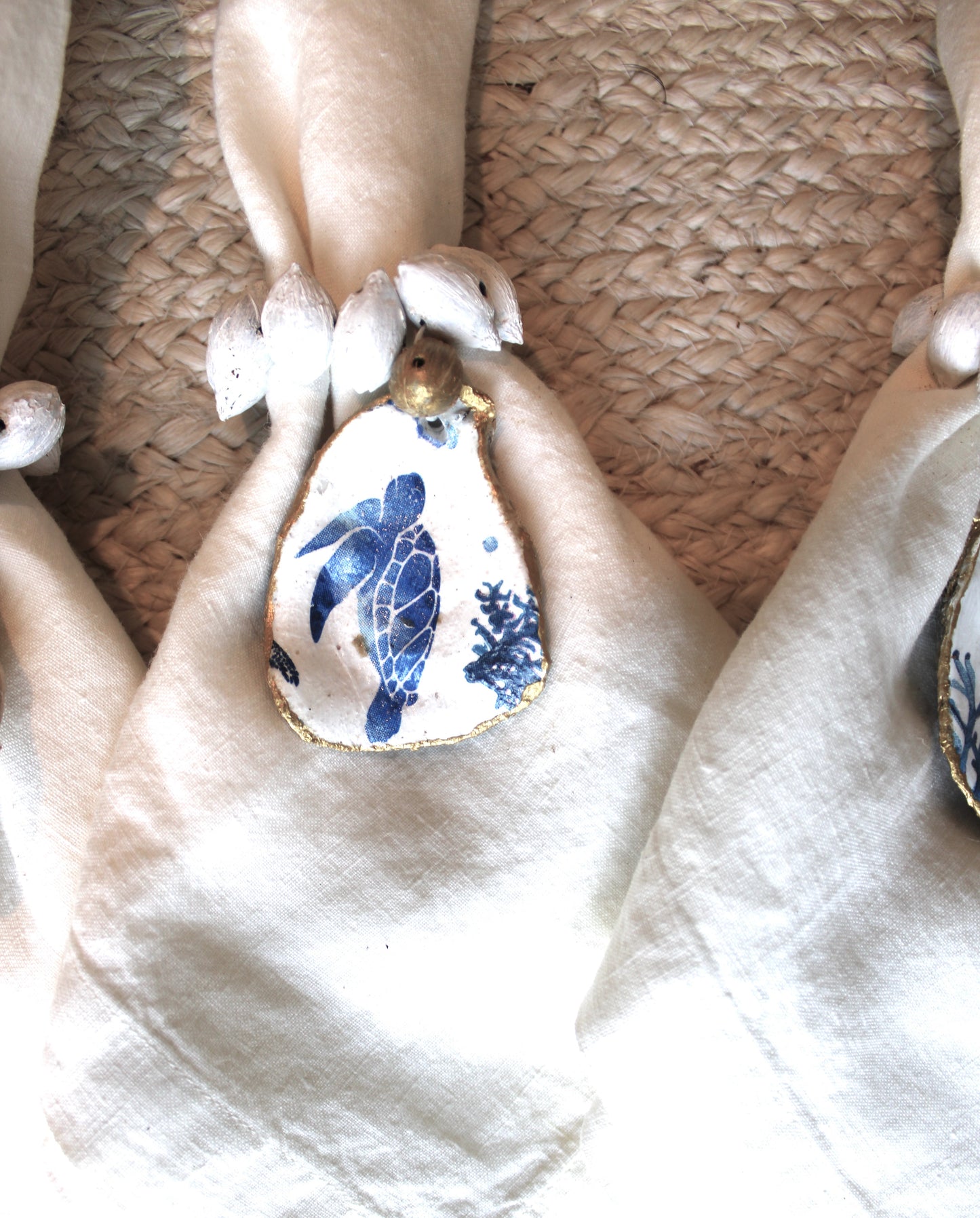 Oyster Shell Napkin Rings