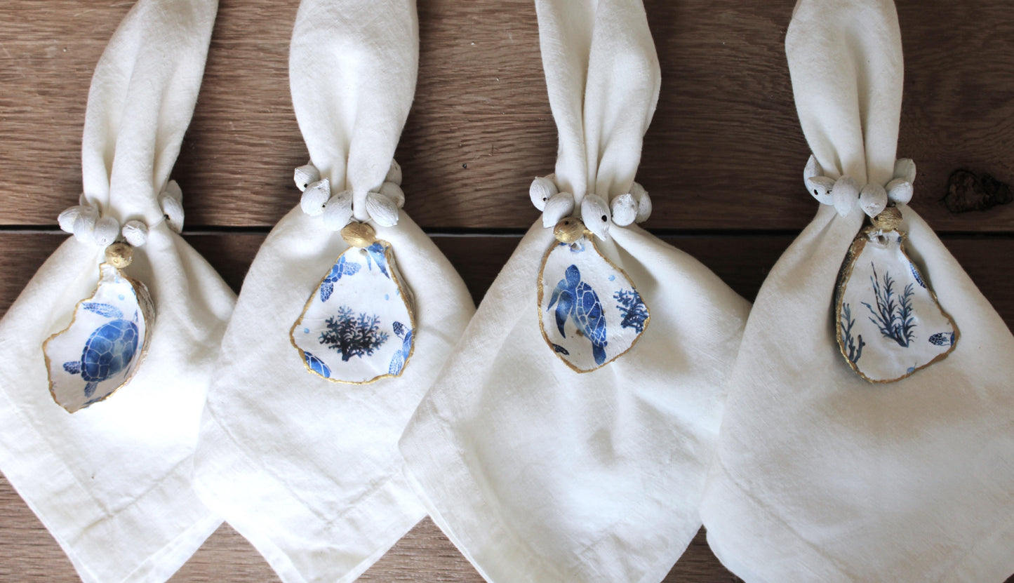 Oyster Shell Napkin Rings